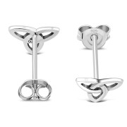 Large Celtic Trinity Knot Stud Silver Earrings, ep252